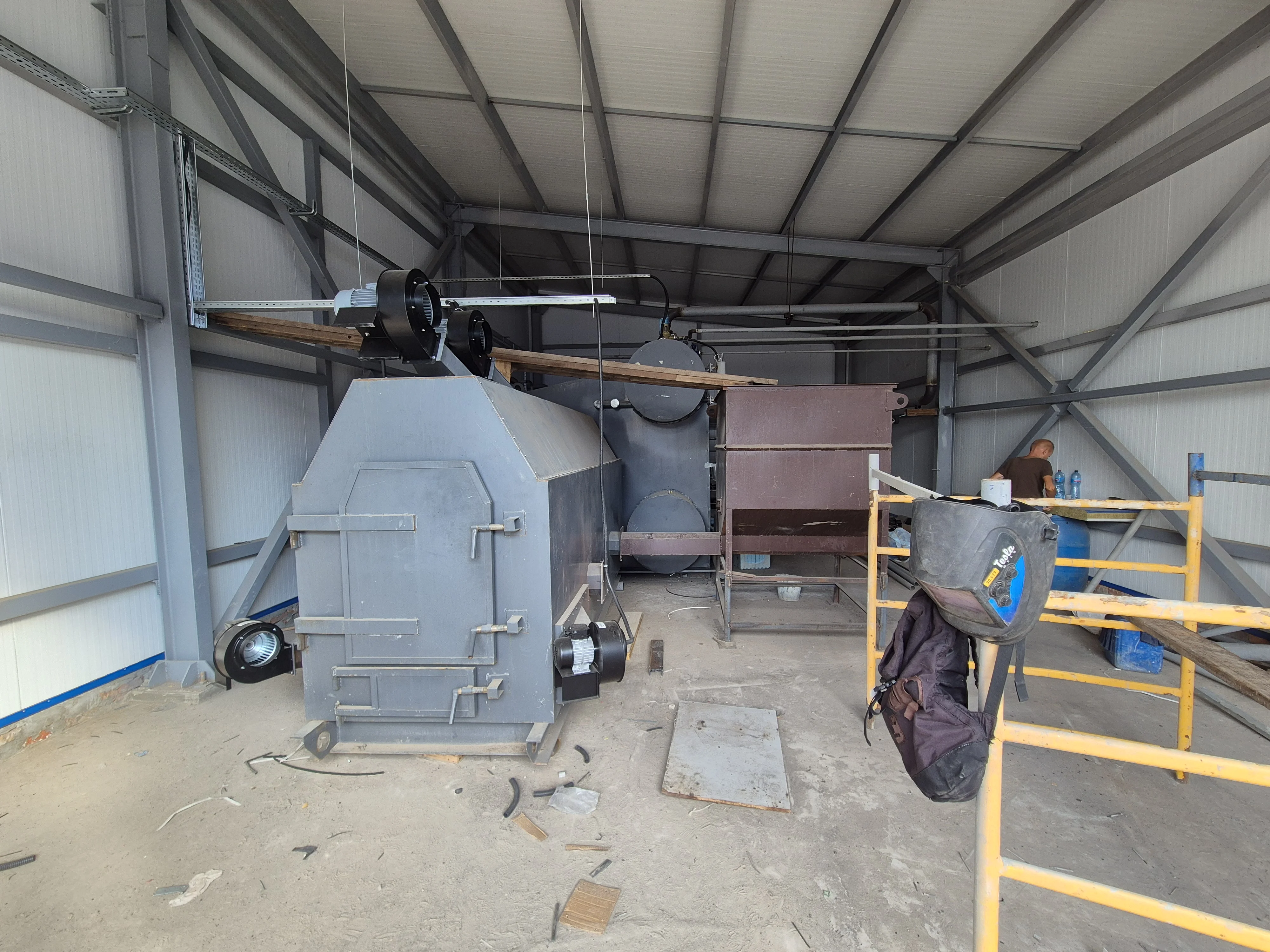 Монтаж твердопаливної парової котельні 1